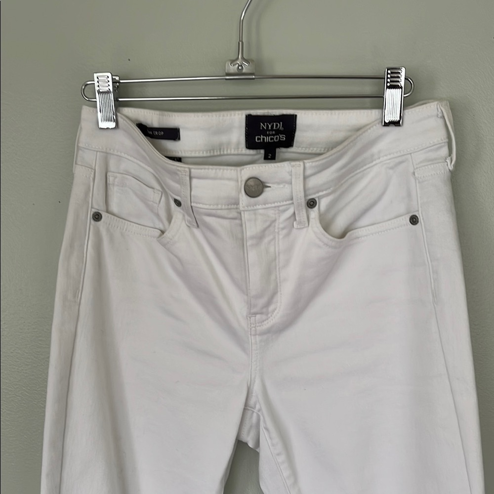 INC International Concepts White Slim Crop Jeans - Picture 2 of 7